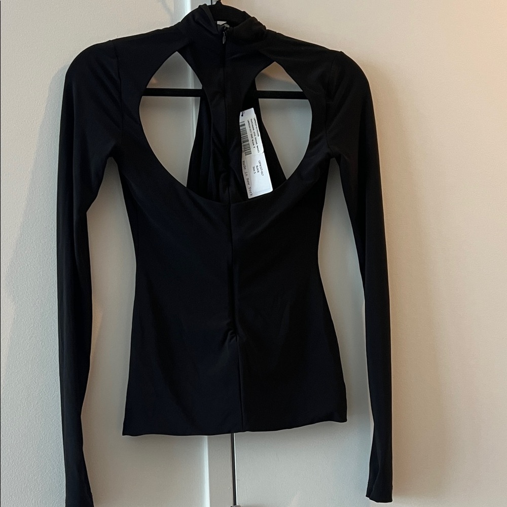 Laquan Smith Black Long-Sleeve Cutout Women's Top small - Picture 8 of 9